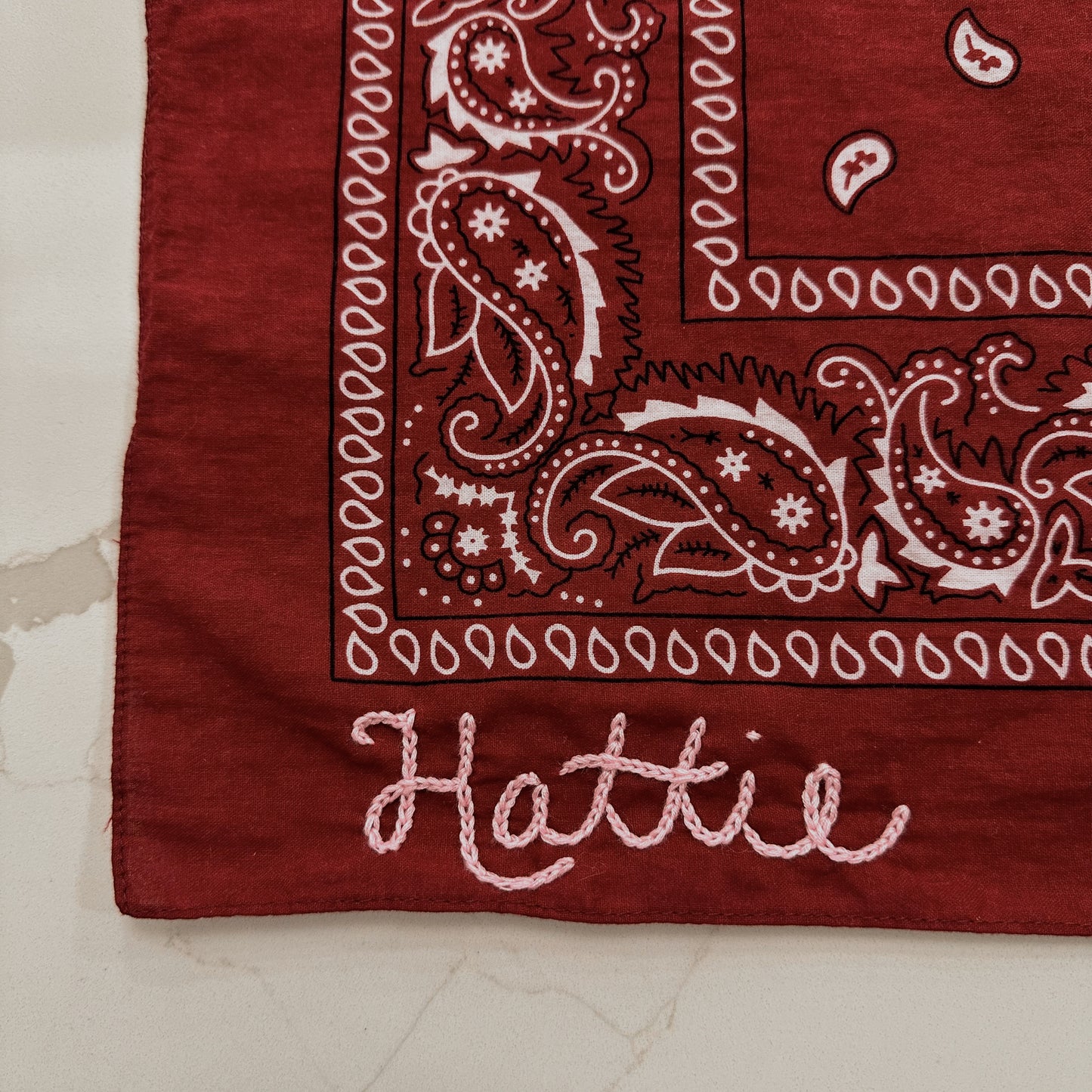 Custom Chain Stitched Bandana | READ DESCRIPTION