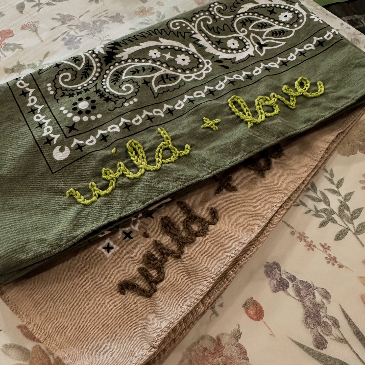 Custom Chain Stitched Bandana | READ DESCRIPTION