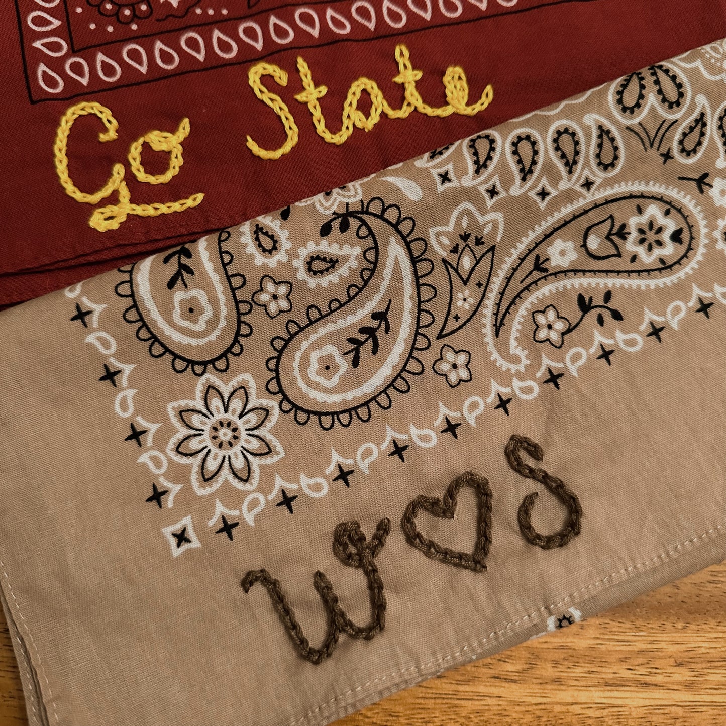 Custom Chain Stitched Bandana | READ DESCRIPTION