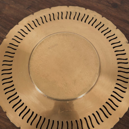 Vintage Wm. A. Rogers Pierced Brass Tray