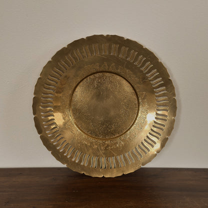 Vintage Wm. A. Rogers Pierced Brass Tray