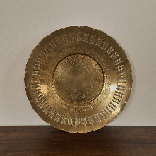 Vintage Wm. A. Rogers Pierced Brass Tray