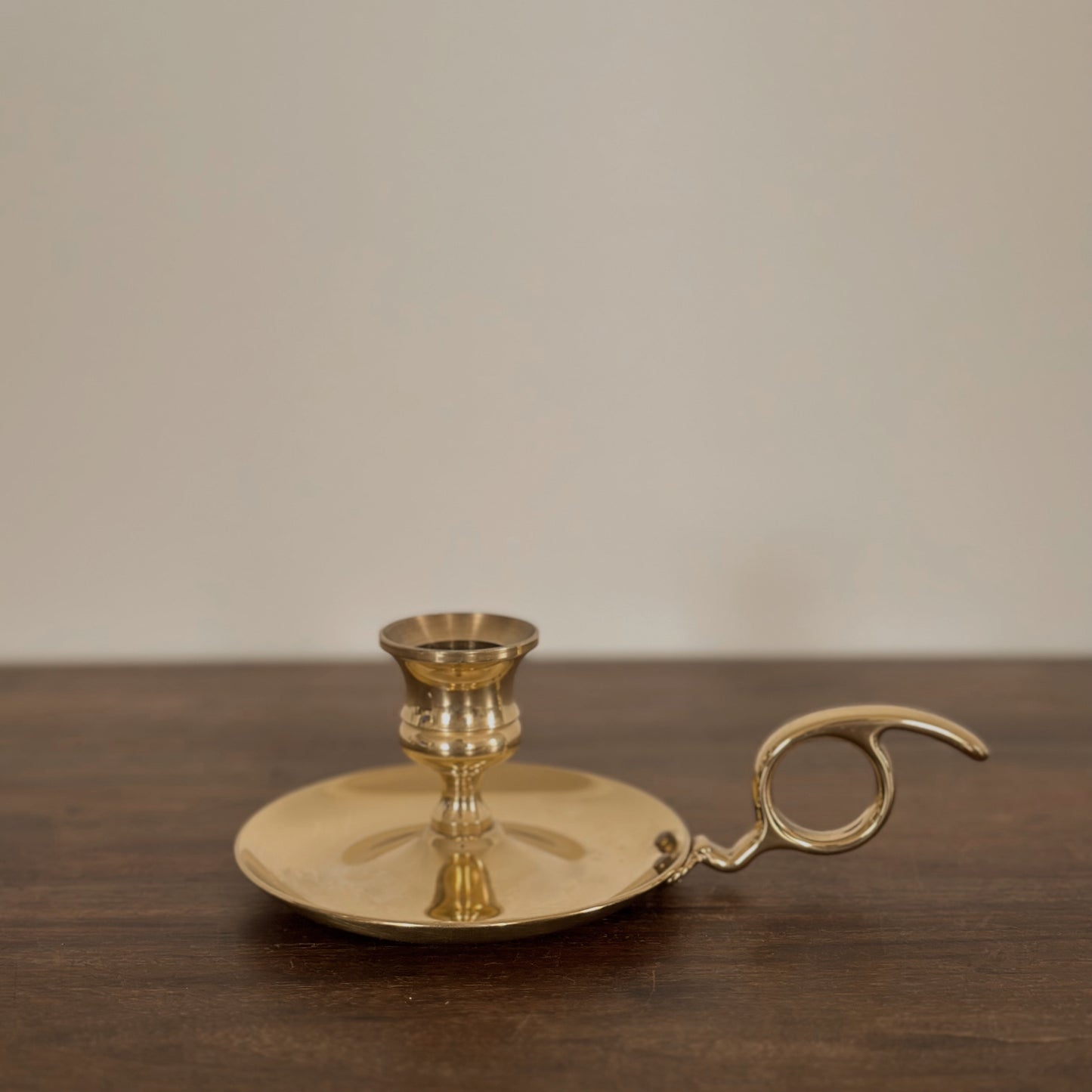 Vintage Polished Brass Chamberstick