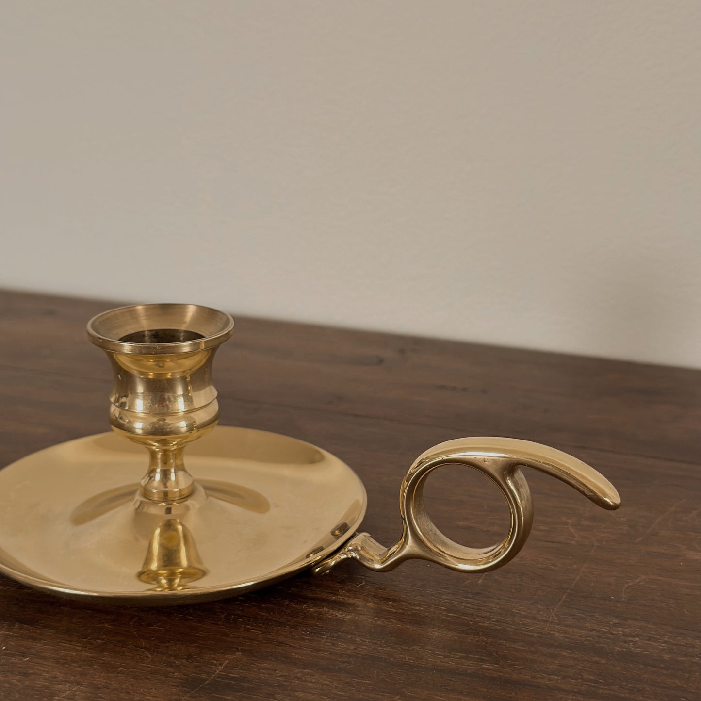 Vintage Polished Brass Chamberstick