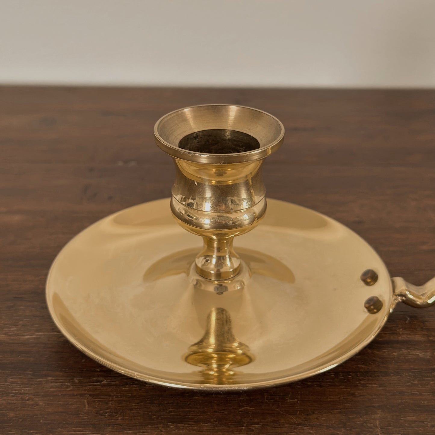 Vintage Polished Brass Chamberstick