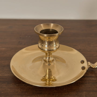 Vintage Polished Brass Chamberstick