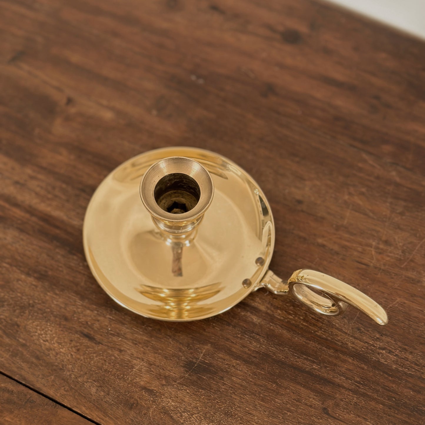 Vintage Polished Brass Chamberstick