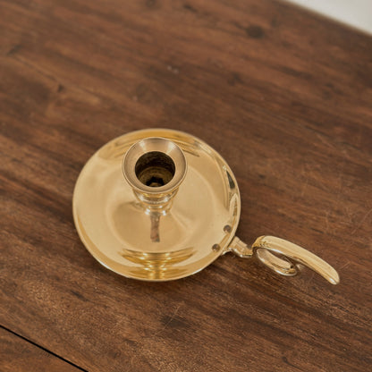 Vintage Polished Brass Chamberstick