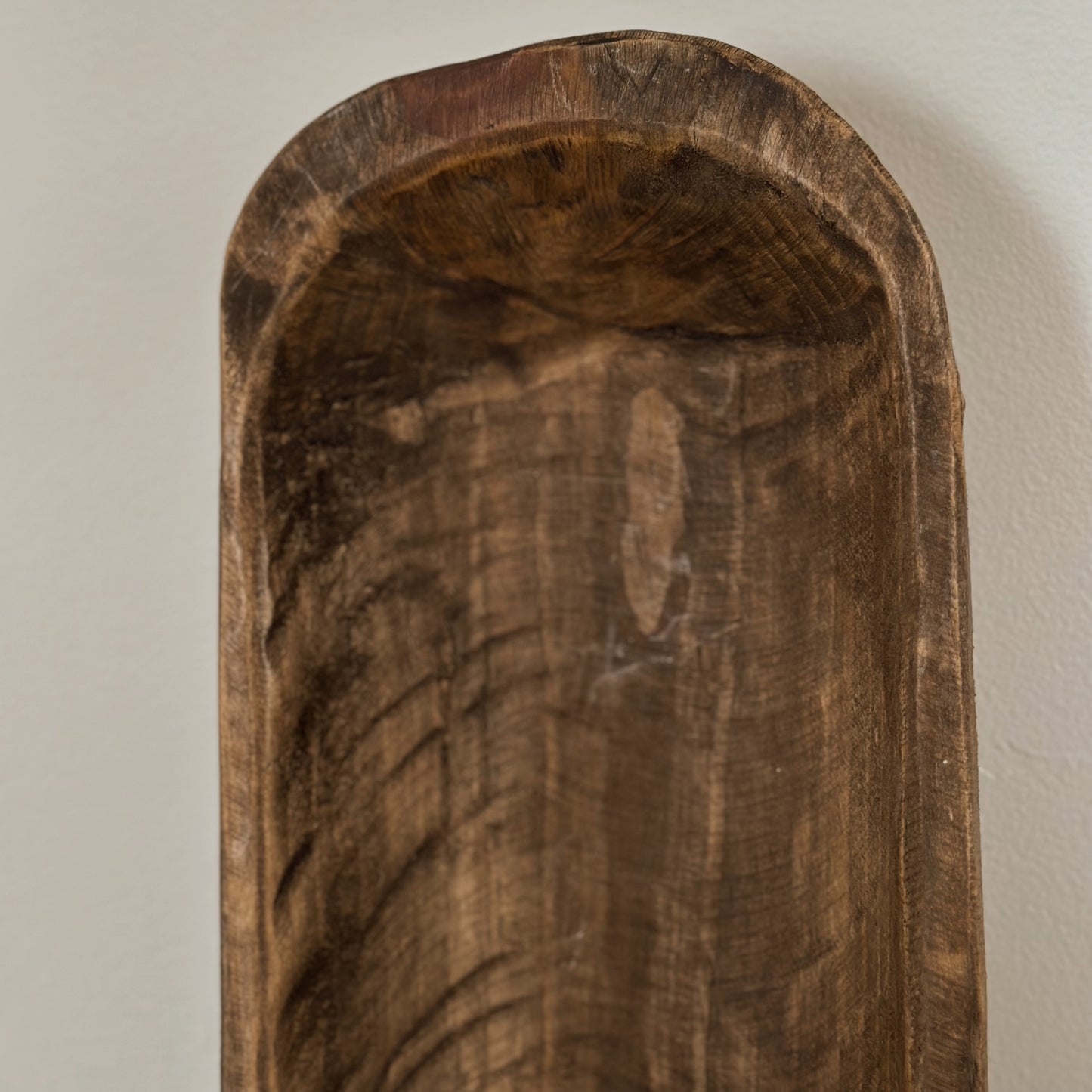 Antique Hand-Carved Wooden Dough Bowl
