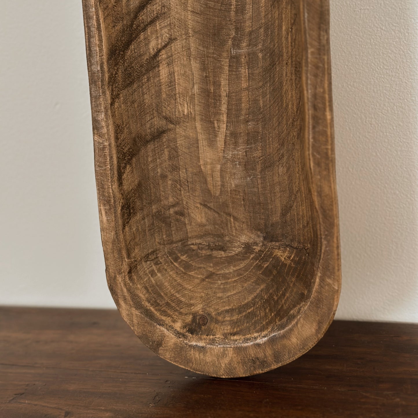 Antique Hand-Carved Wooden Dough Bowl