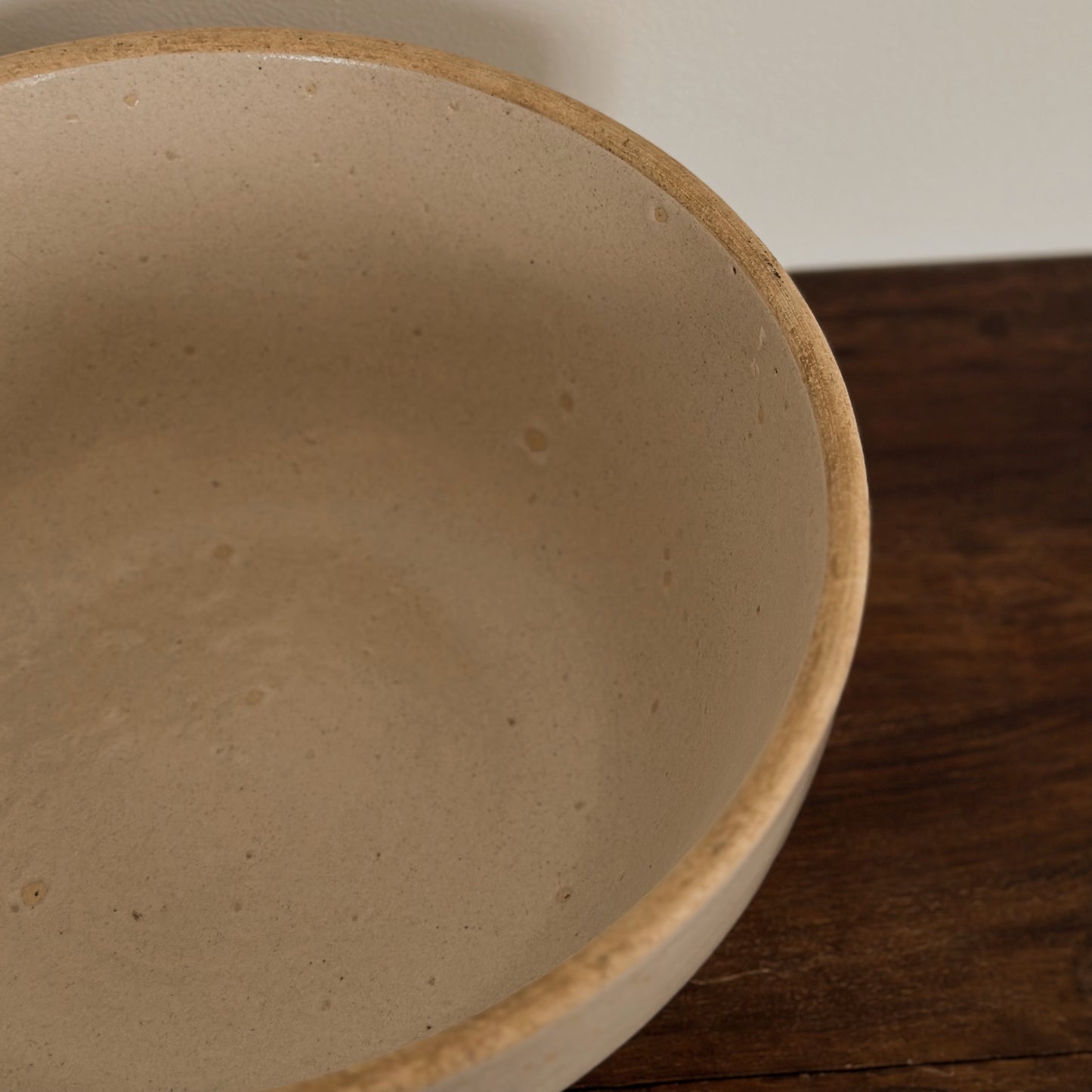 Large Antique Stoneware Crock Mixing Bowl