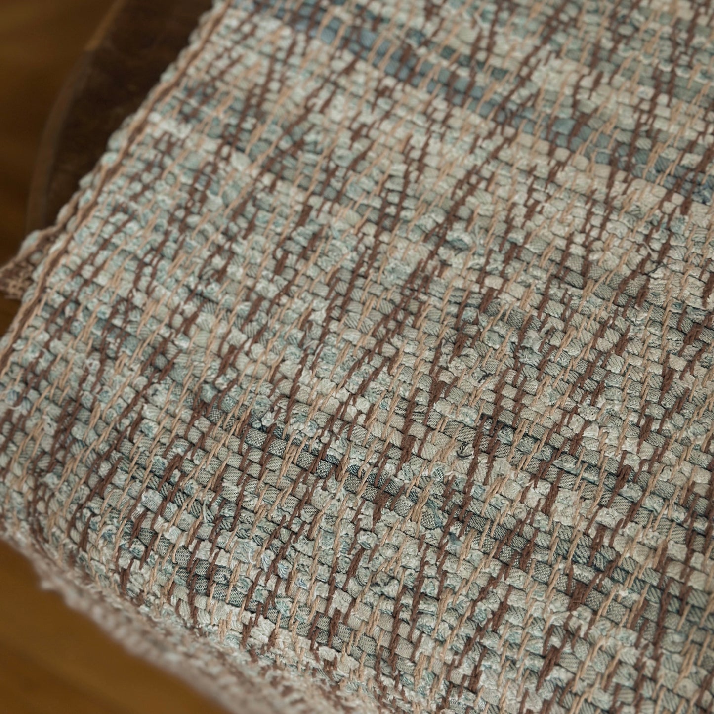 Vintage Earthy Rag Rug Accent Mat
