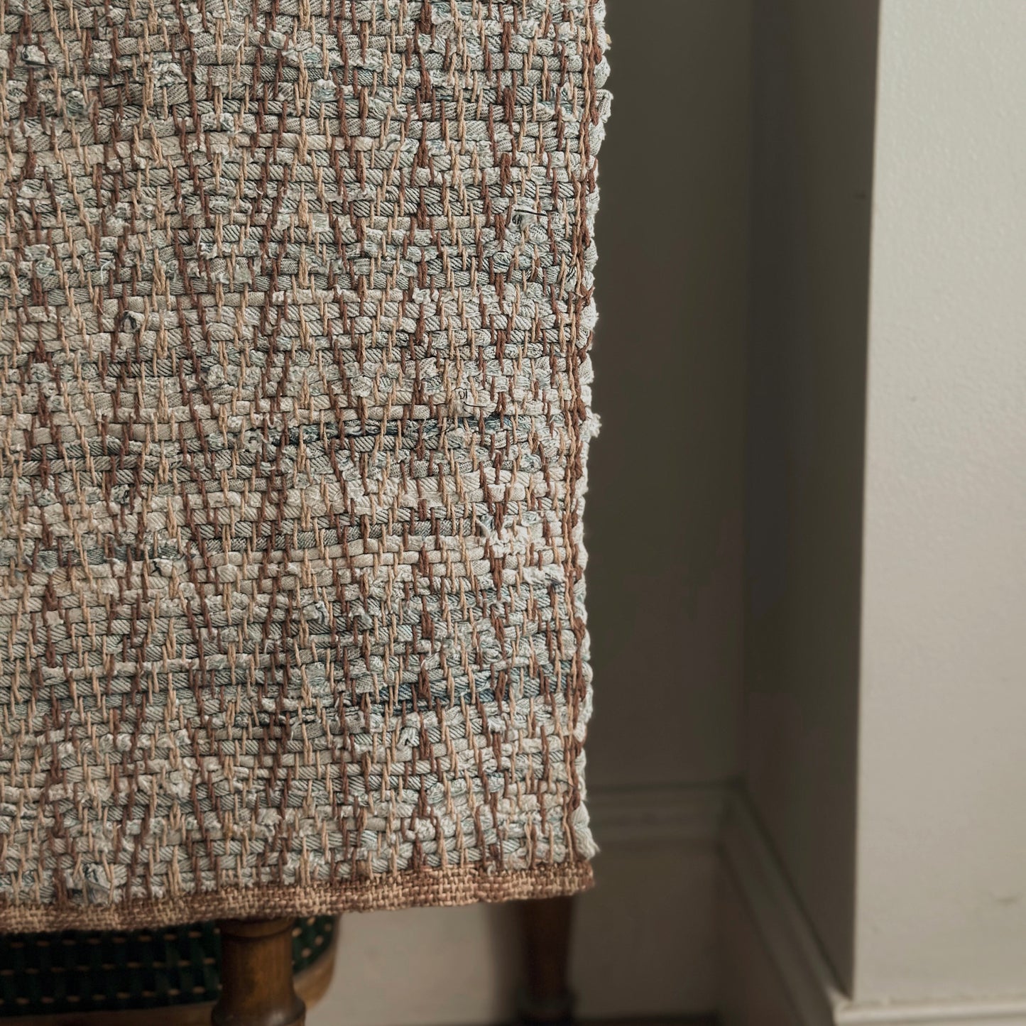 Vintage Earthy Rag Rug Accent Mat