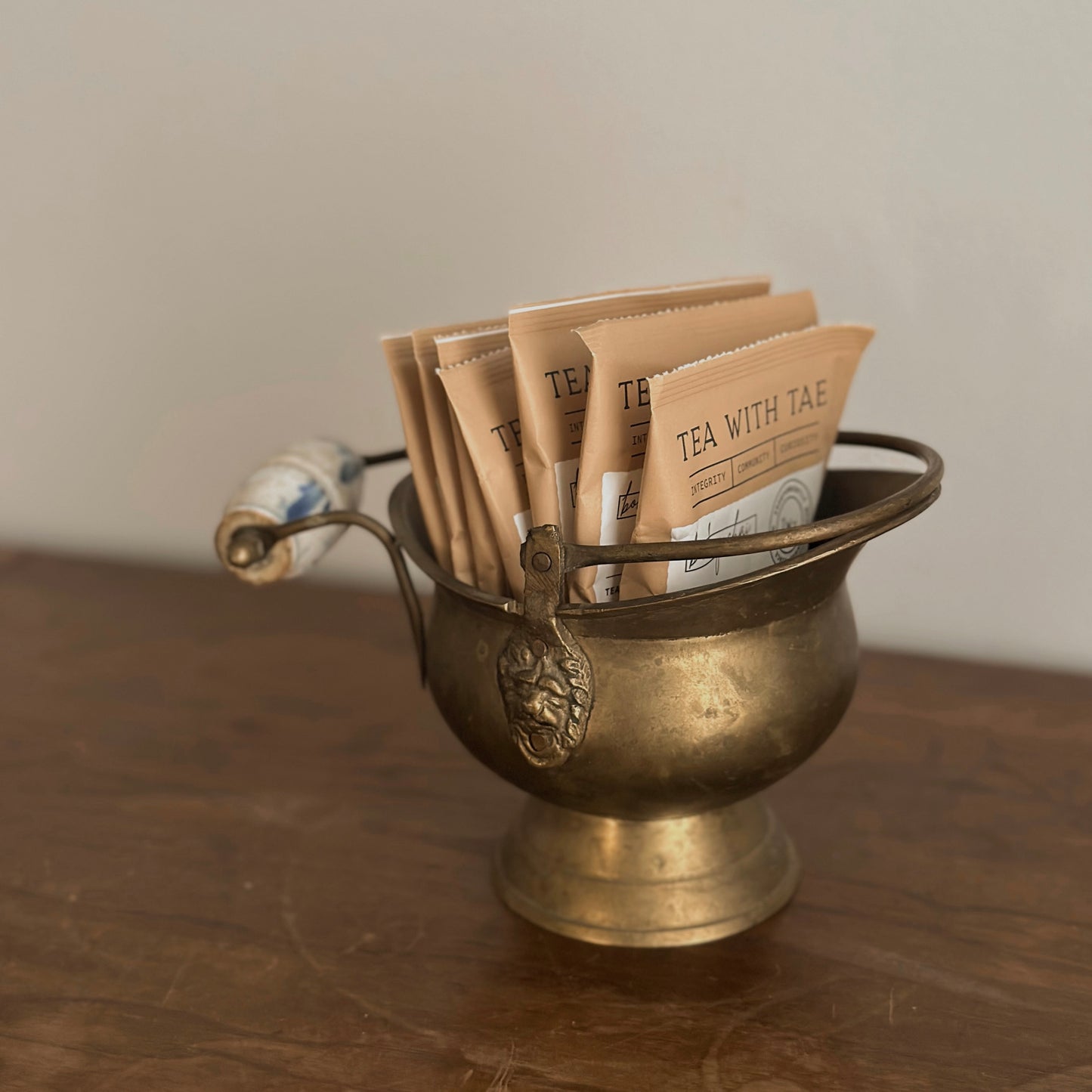 Vintage Brass Miniature Coal Scuttle Sugar Hod