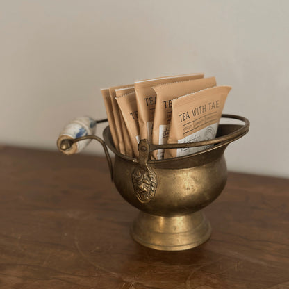 Vintage Brass Miniature Coal Scuttle Sugar Hod