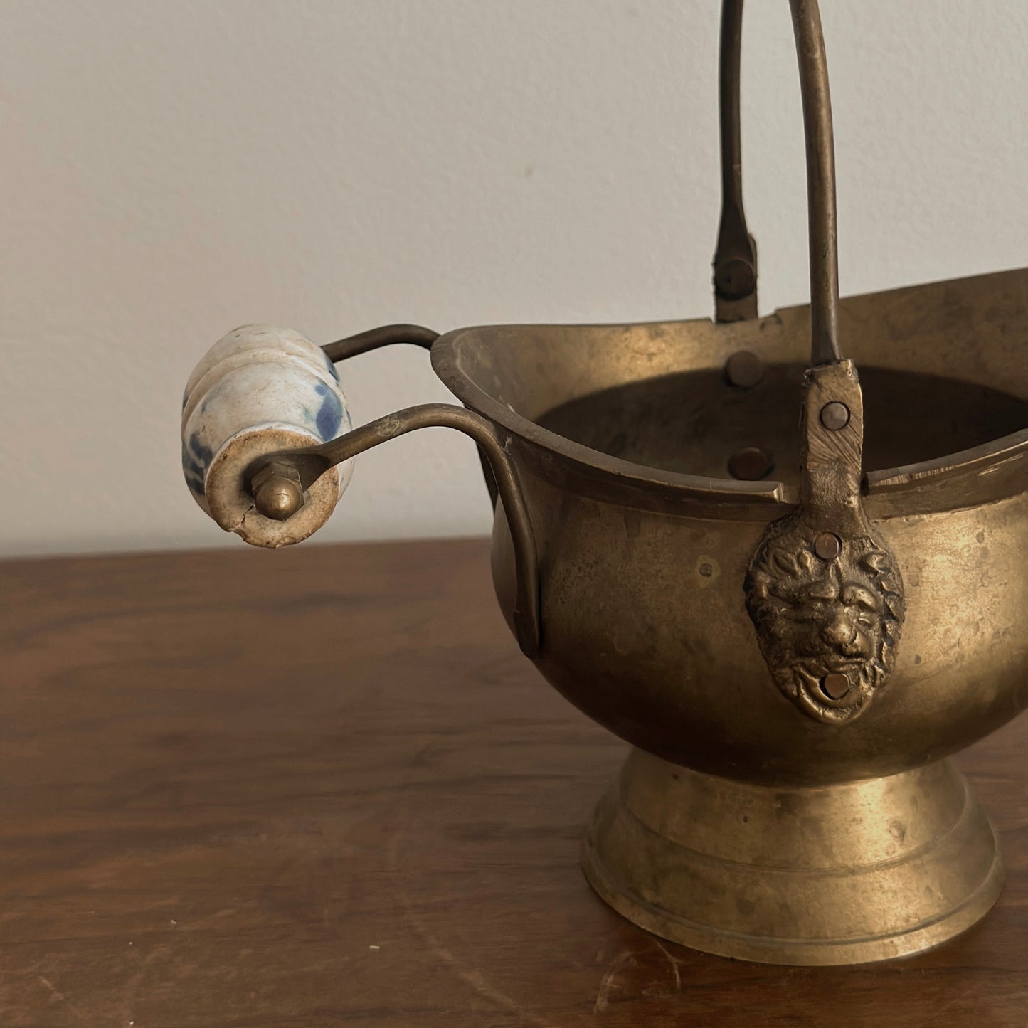 Vintage Brass Miniature Coal Scuttle Sugar Hod
