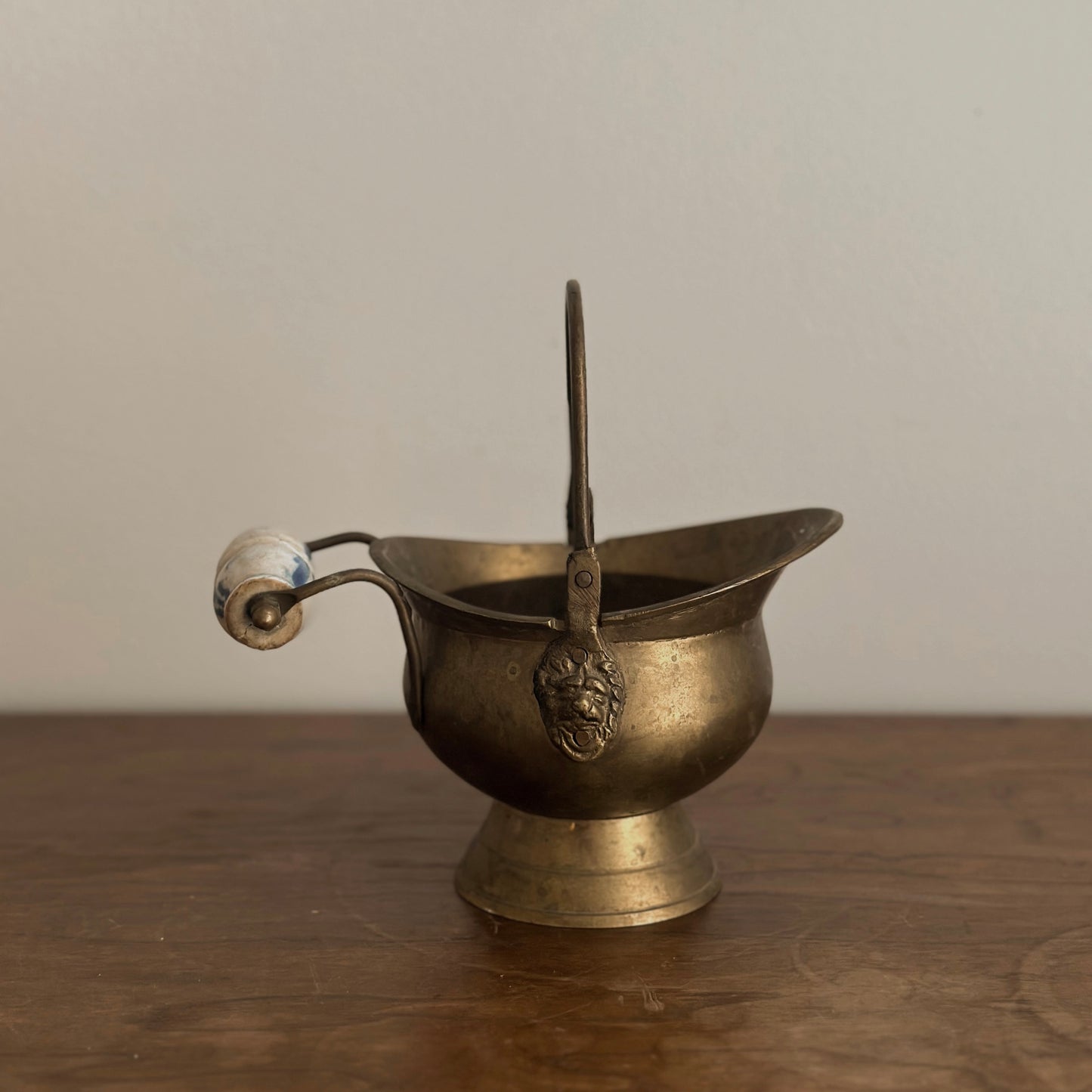 Vintage Brass Miniature Coal Scuttle Sugar Hod