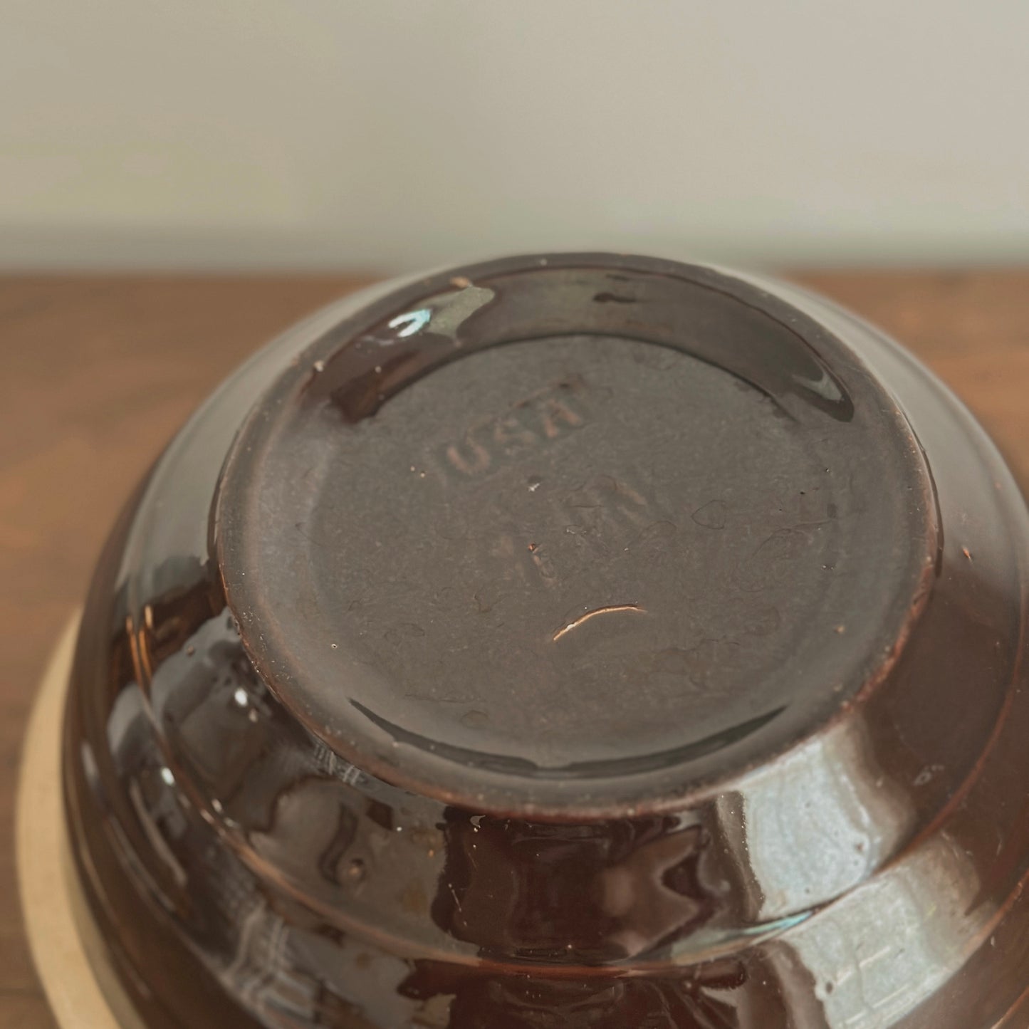 Molasses Glazed Stoneware Collared Mixing Bowl