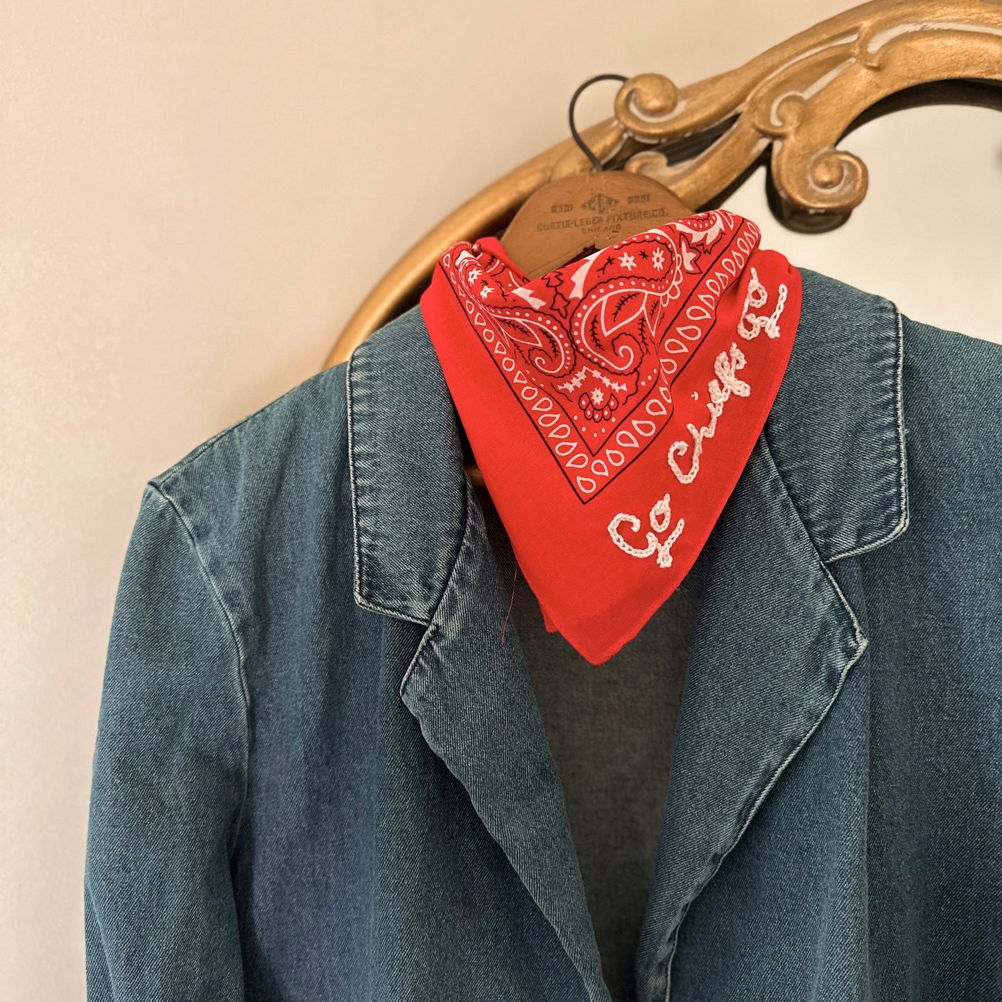 Custom Chain Stitched Bandana | READ DESCRIPTION