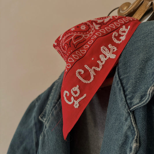 Custom Chain Stitched Bandana | READ DESCRIPTION