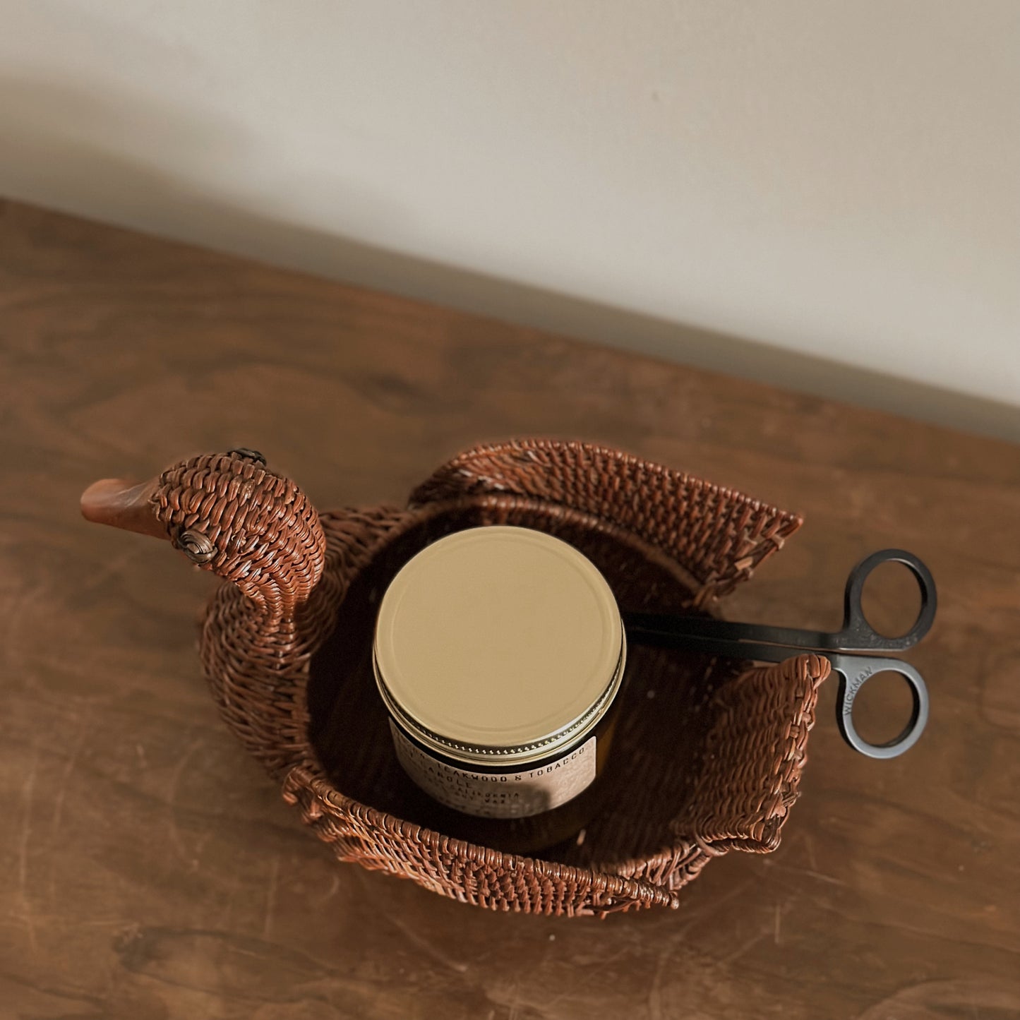 Woven Wicker Duck Storage Basket & Catchall | Vintage