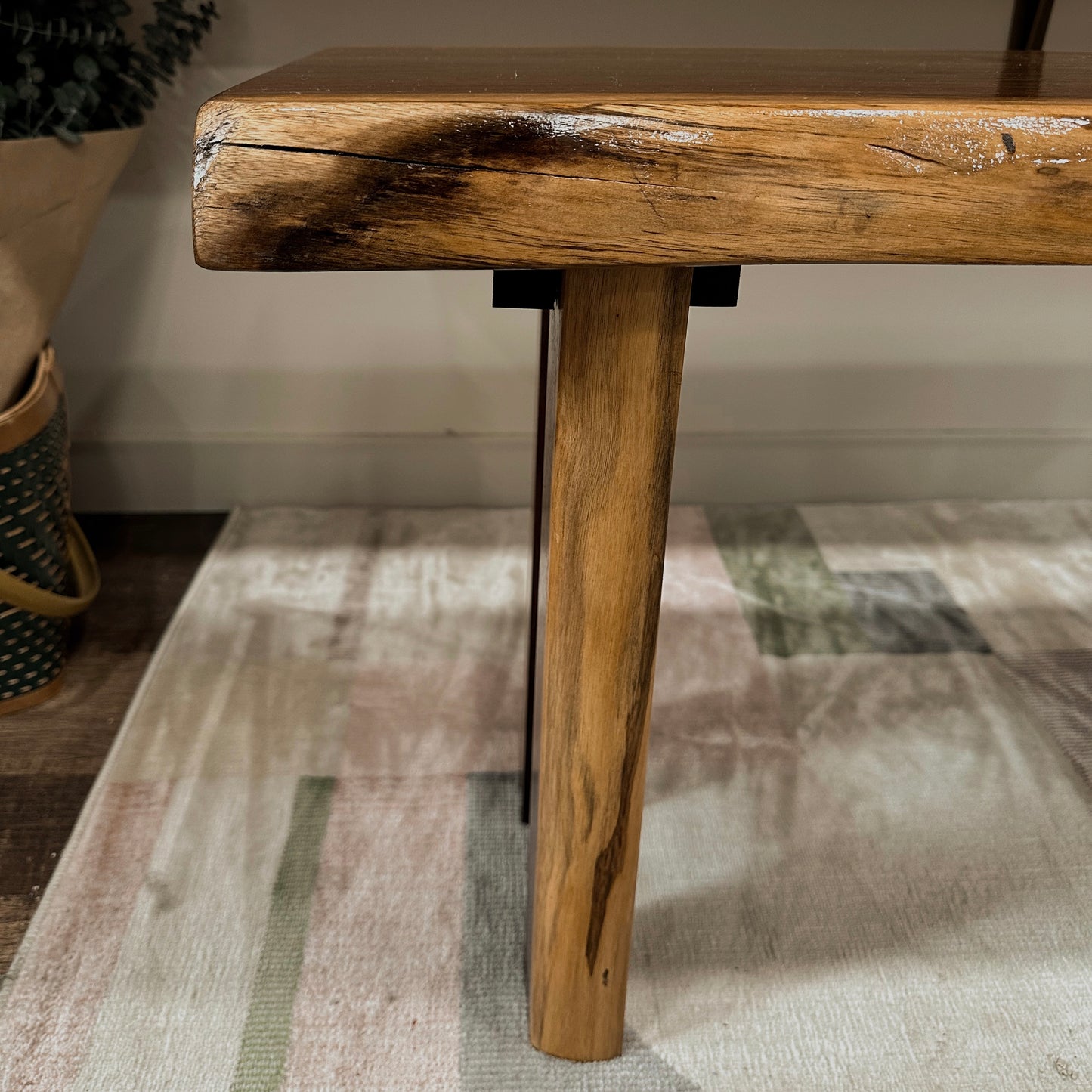 Hand Crafted Walnut Bench