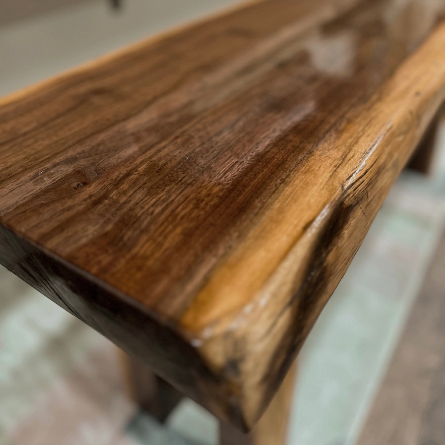 Hand Crafted Walnut Bench