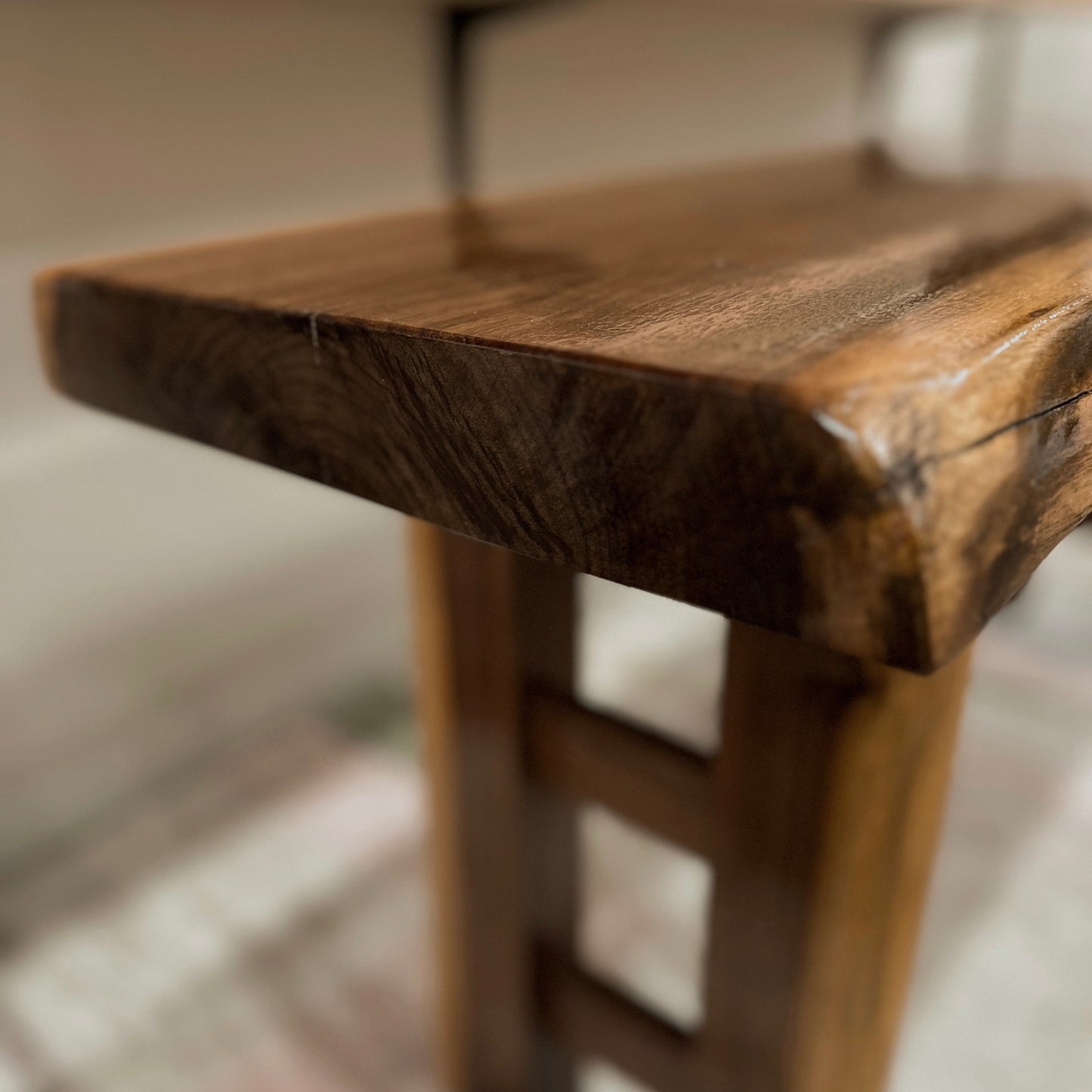 Hand Crafted Walnut Bench
