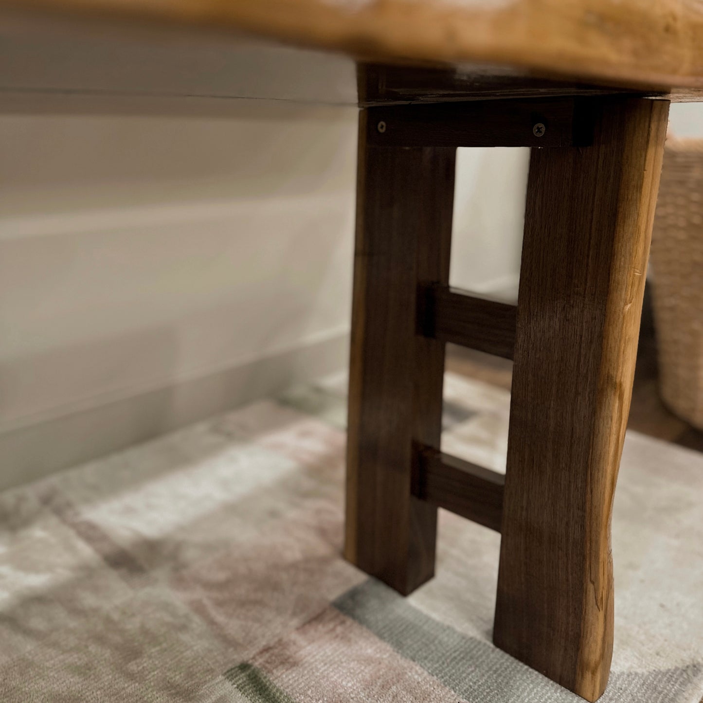 Hand Crafted Walnut Bench