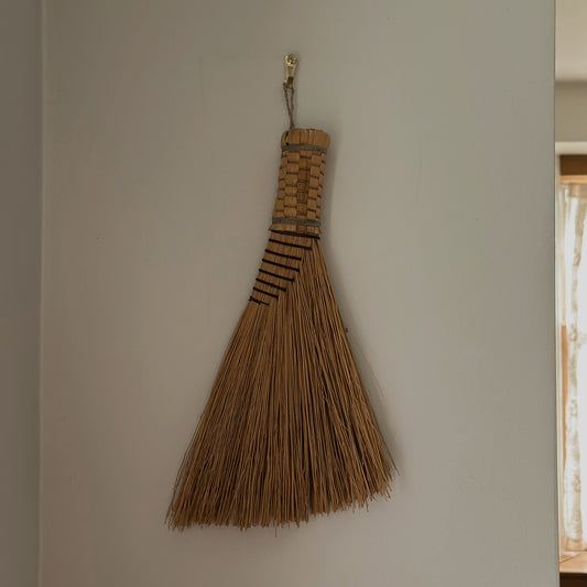 Handmade Natural Straw Hearth Broom | Vintage
