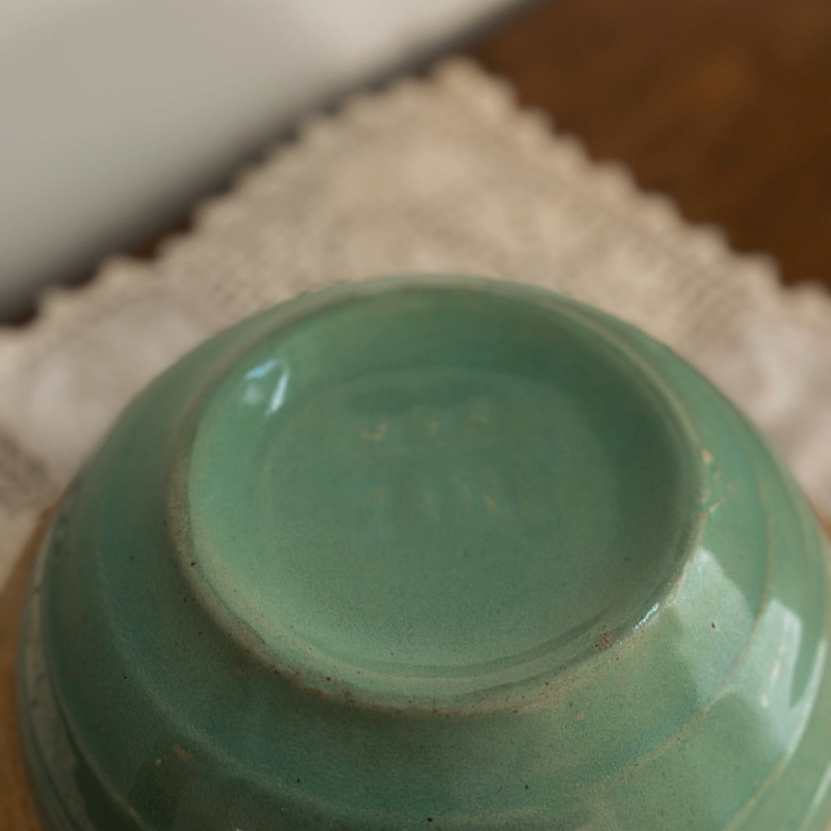 1940s USA Stoneware Mixing Bowl | Vintage