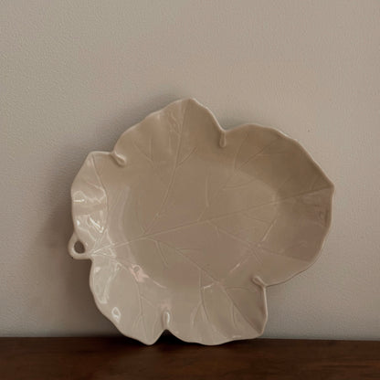 Off-White Ceramic Leaf Trays | Vintage | Various Sizing