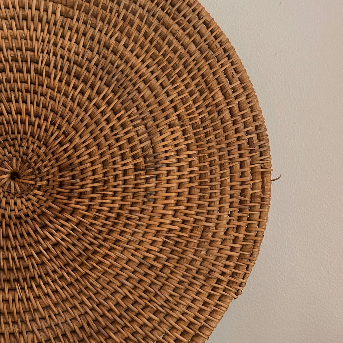 Hand-Woven Rattan Trivet