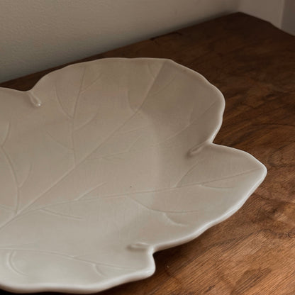 Off-White Ceramic Leaf Trays | Vintage | Various Sizing