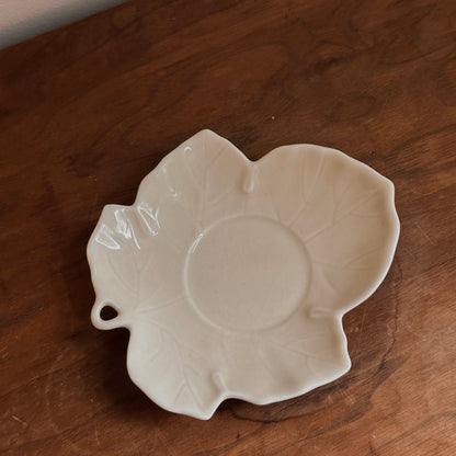 Off-White Ceramic Leaf Trays | Vintage | Various Sizing