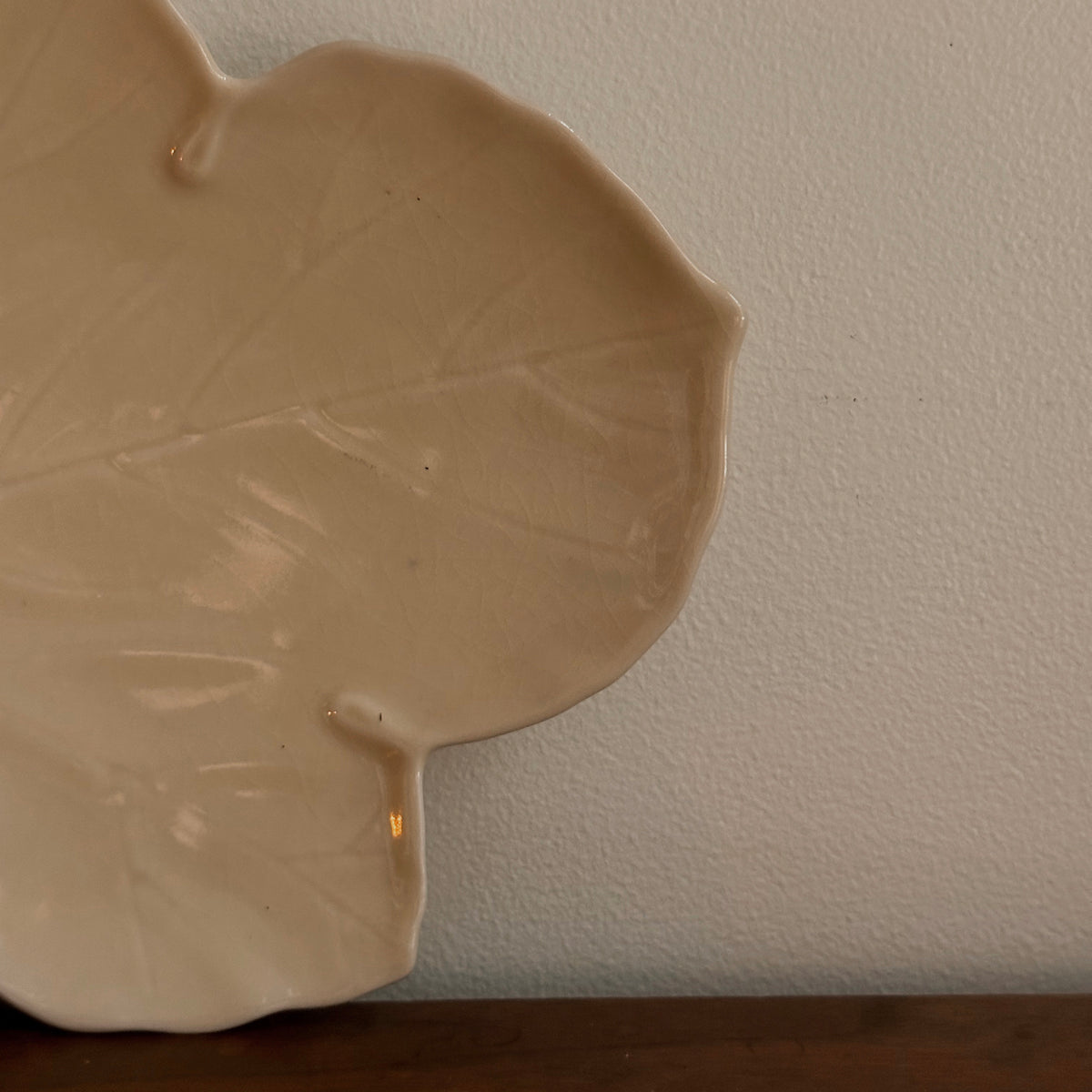 Off-White Ceramic Leaf Trays | Vintage | Various Sizing