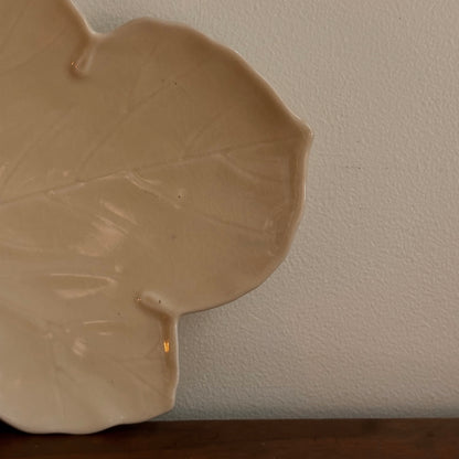 Off-White Ceramic Leaf Trays | Vintage | Various Sizing