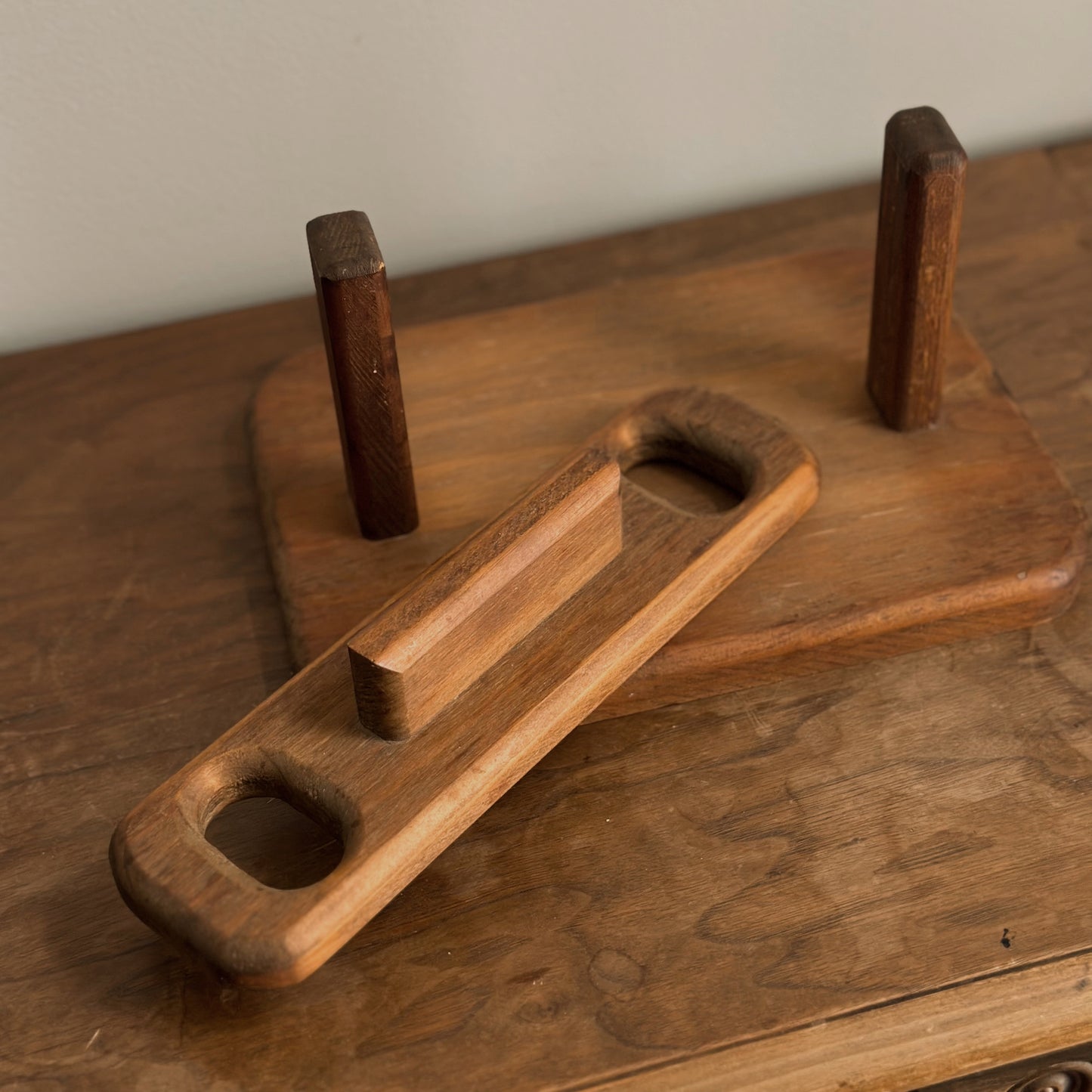 Mid-Century Wooden Flat Napkin Holder | Vintage