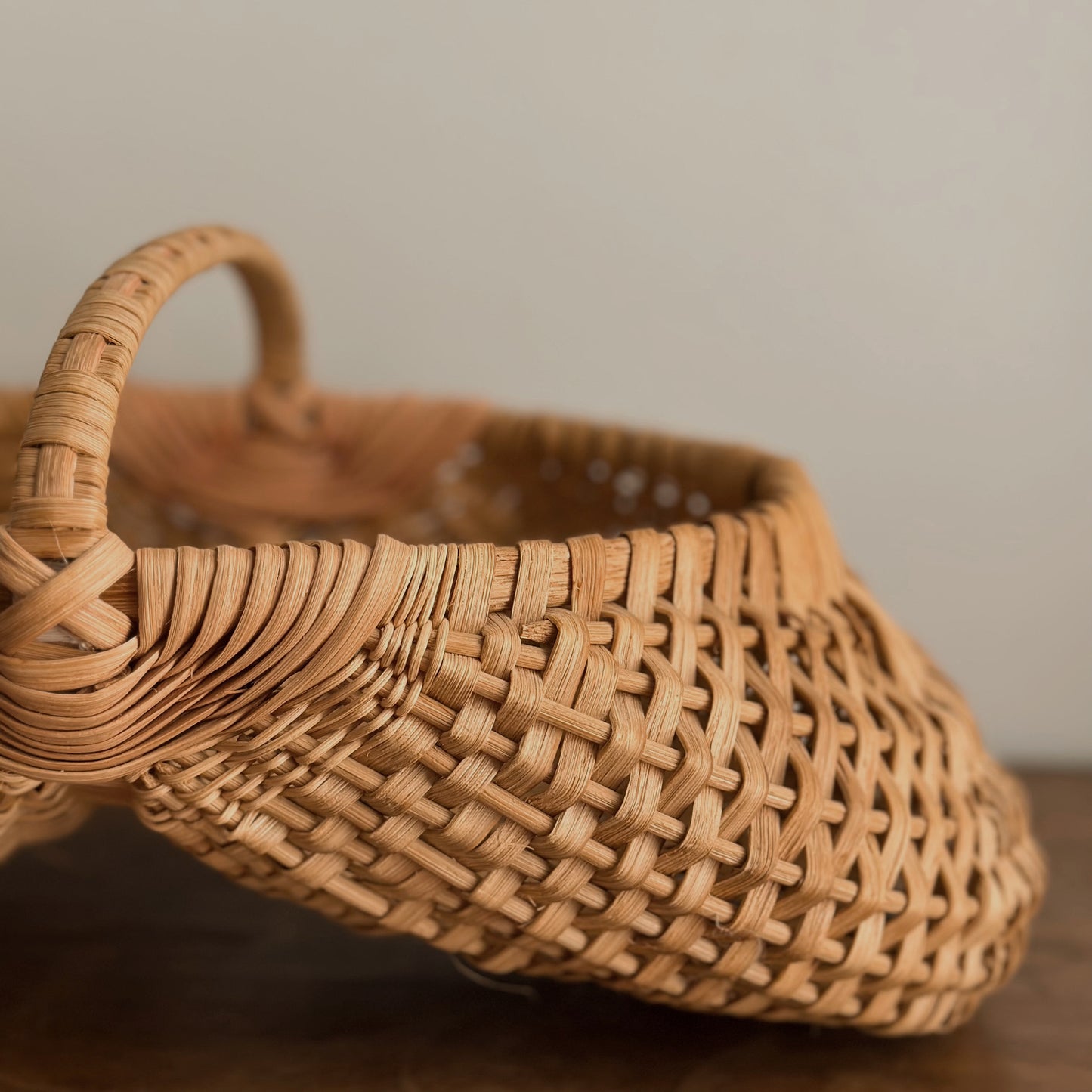 Handwoven Wicker Melon Basket | Vintage