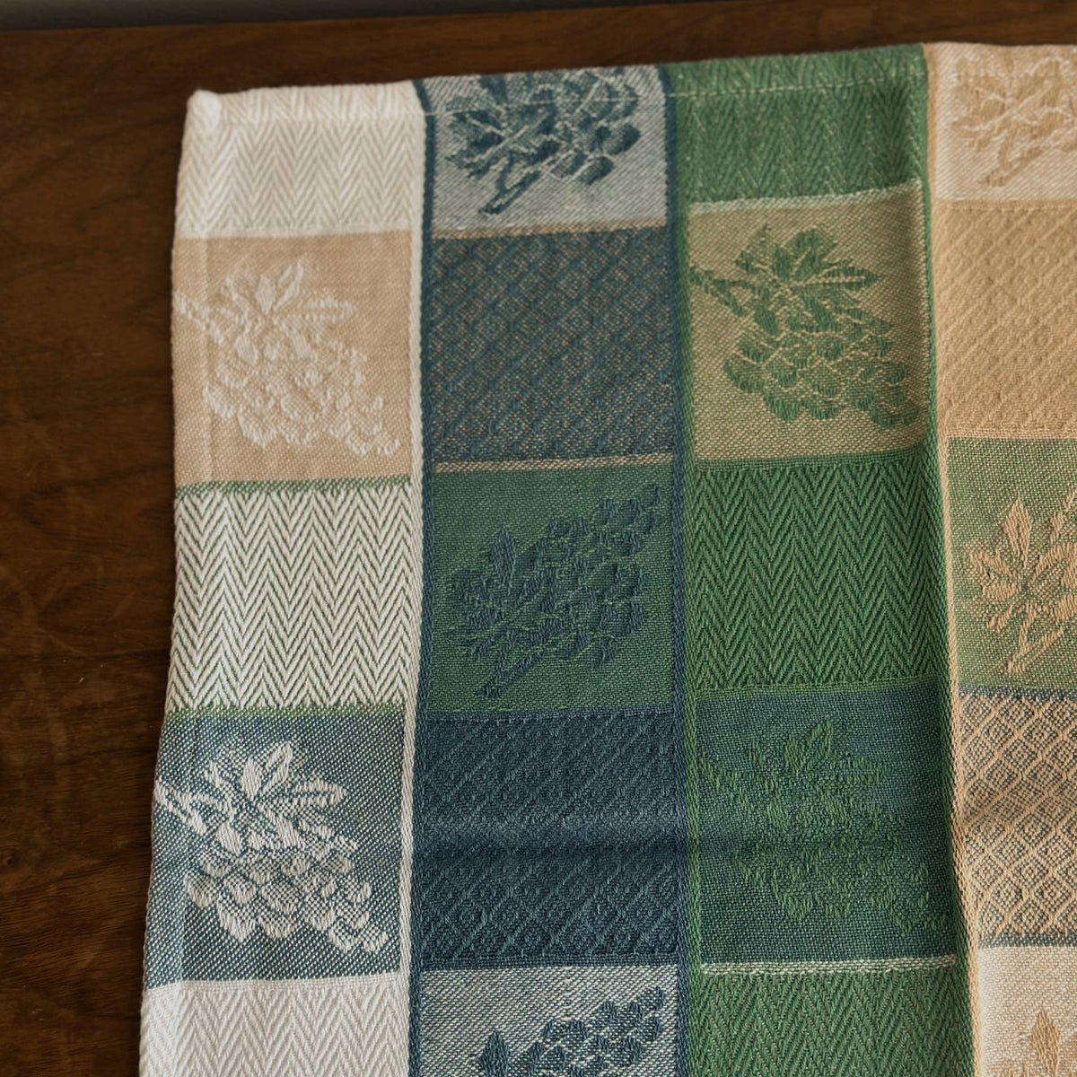 Vintage Jacquard Botanical Cotton Napkins | Set of 4