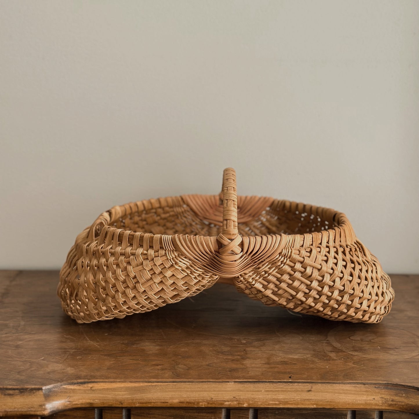 Handwoven Wicker Melon Basket | Vintage