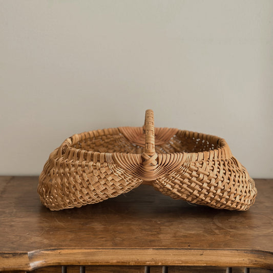 Handwoven Wicker Melon Basket | Vintage