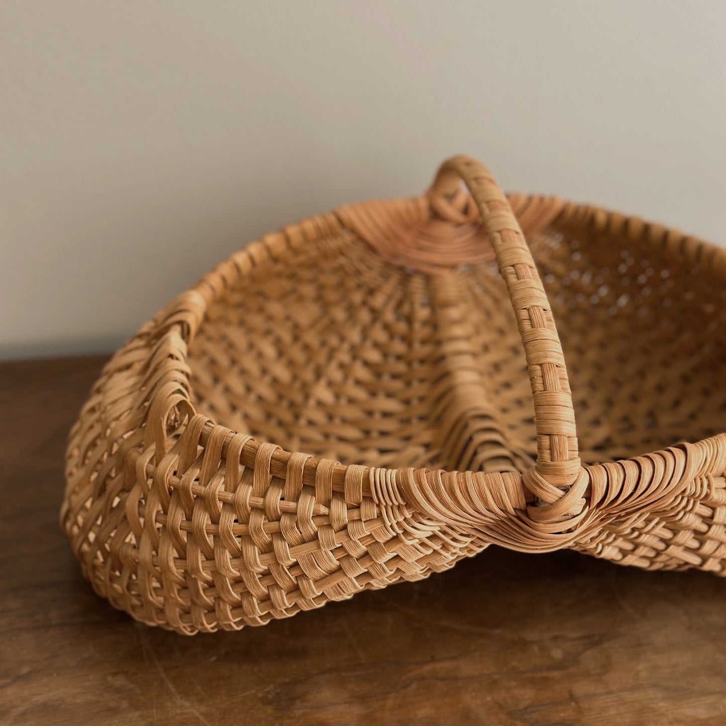 Handwoven Wicker Melon Basket | Vintage
