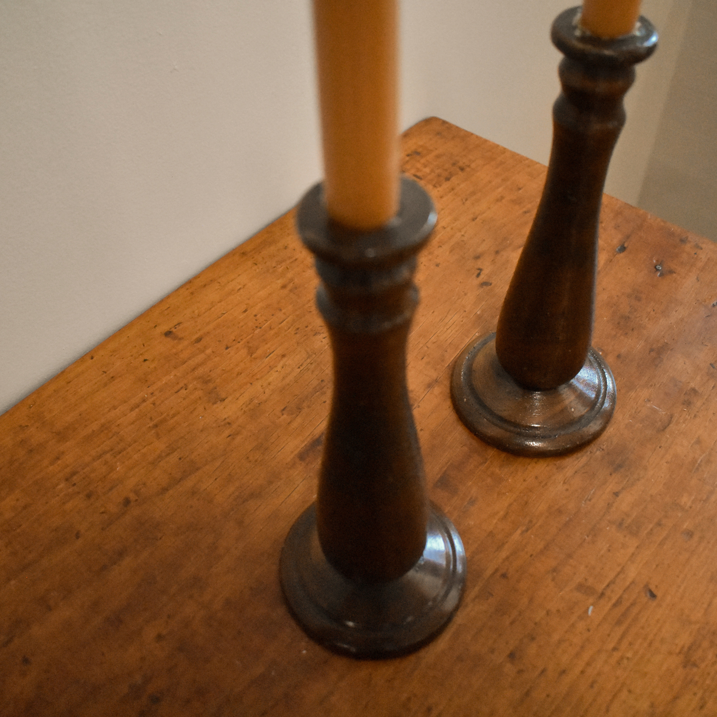 Wooden Vintage Candle Holders