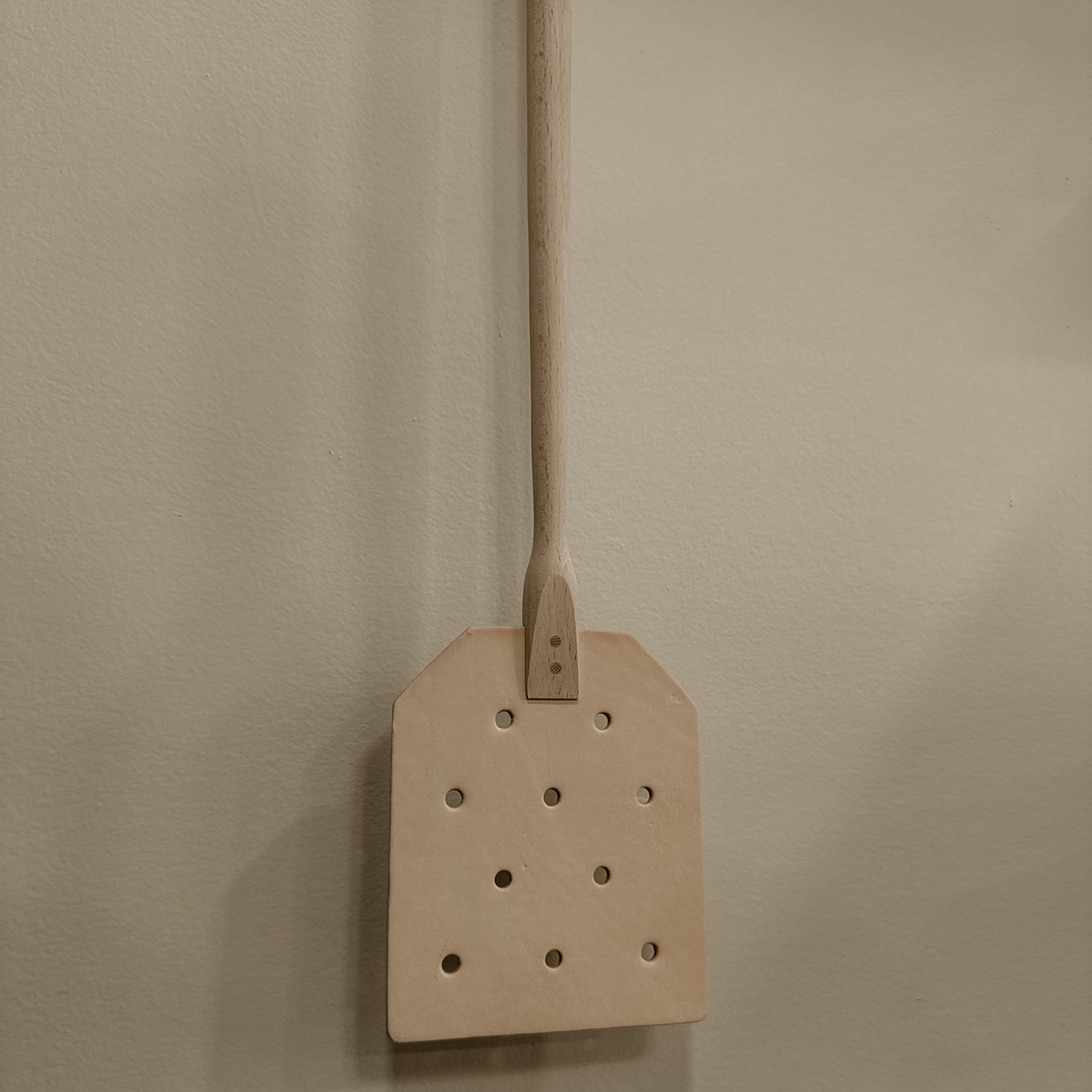 Leather Fly Swatter with Wooden Handle