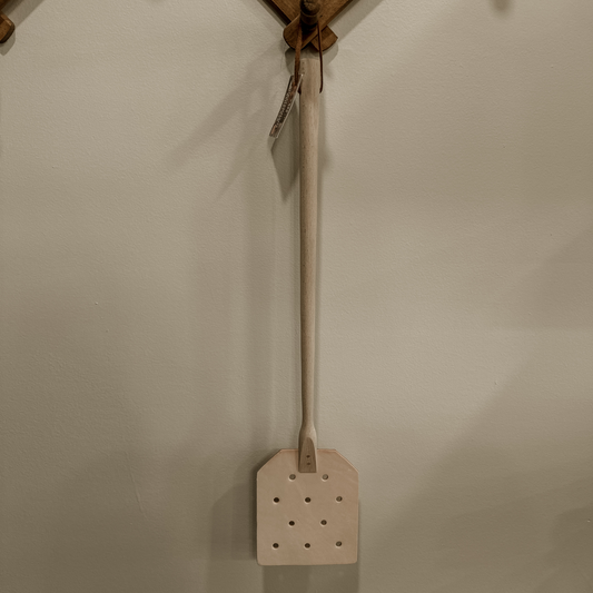 Leather Fly Swatter with Wooden Handle