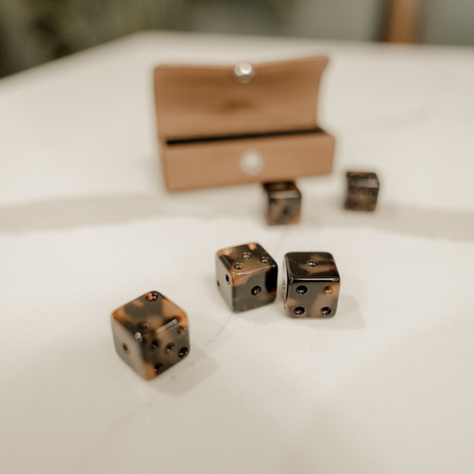 Travel Dice with Leather Case